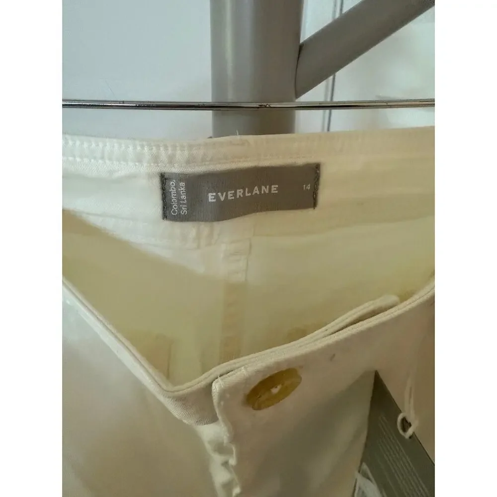 Everlane The Lightweight‎ Straight Leg Crop Off White Size 14